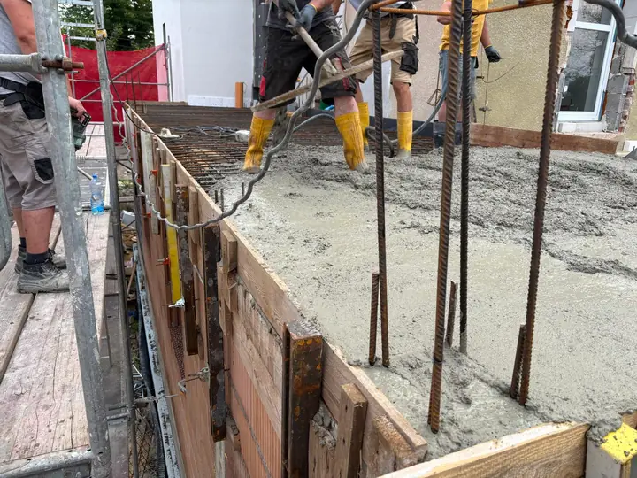 Betonieren einer Wand