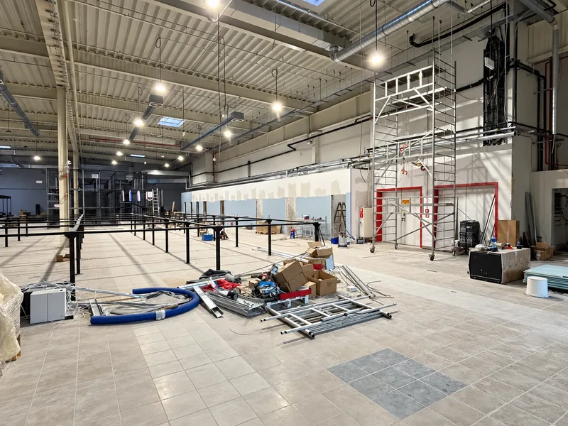Halle während der Ausbauarbeiten